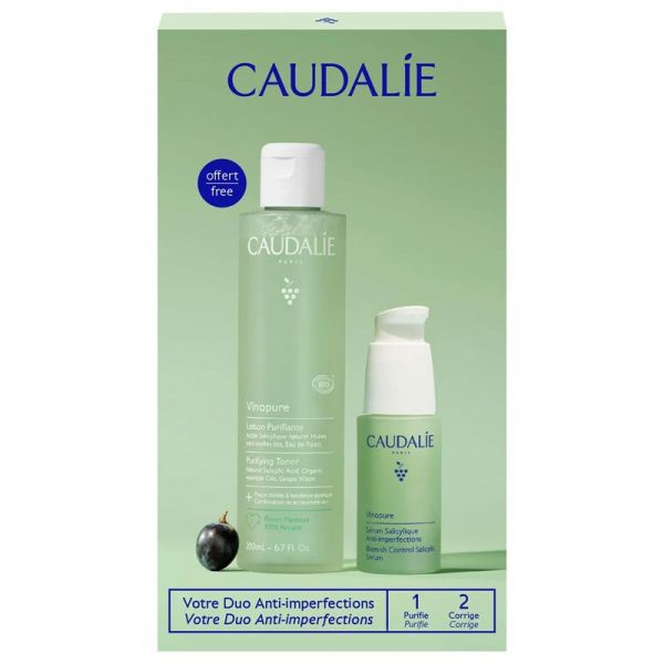 Vinopure Coffret Serum + Lotion purifiante offert, à l'acide salycilique (30 ml + 200 ml)