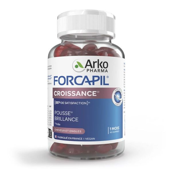 Arkopharma Forcapil Croissance pousse & brillance cheveux & ongles (60 gummies)