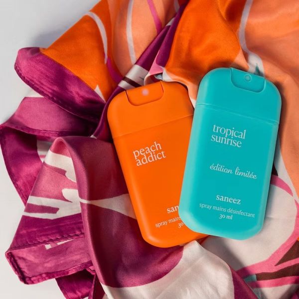 Saneez Spray mains désinfectant Tropical Sunrise édition limitée (30 ml)