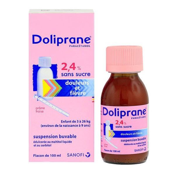 Doliprane 2,4% Suspention Buvable 100Ml