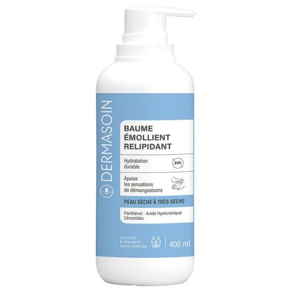 Dermasoin Baume Émolient Relipidant hydratant et apaisant (400 ml)