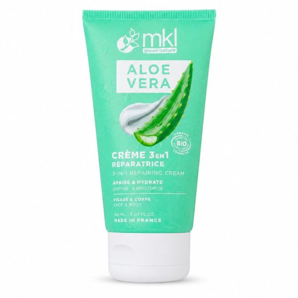Crème réparatrice 3 en 1 à l'Aloe Vera Bio (150 ml)