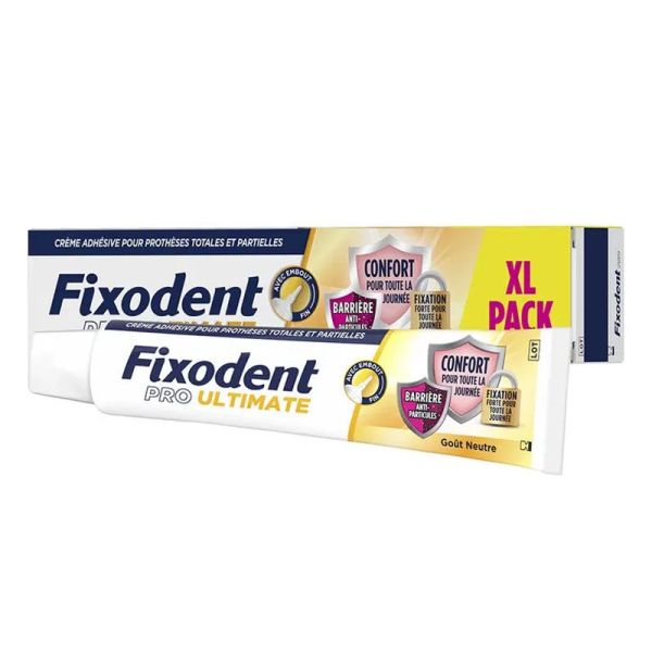 Fixodent Pro Ultimate goût neutre crème adhésive pour prothèses dentaires (57 g)