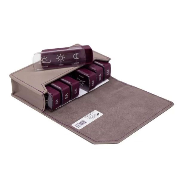 Betterlife Pillulier Semainier et étui portefuille (Coloris Taupe ou Anthracite) (x1)