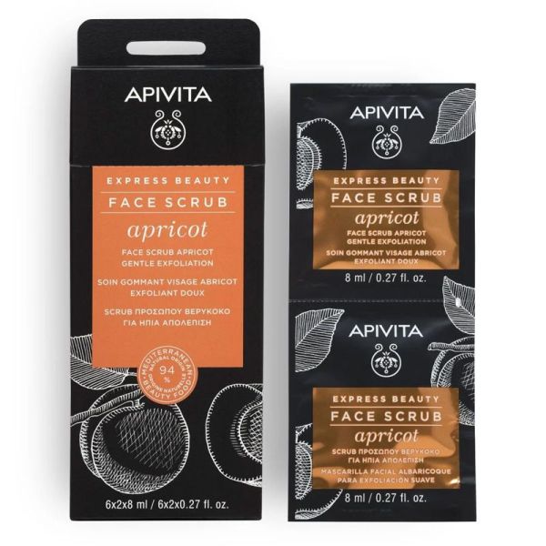 Express Beauty Soin gommant visage à l'abricot exfoliant doux (2 x 8 ml)