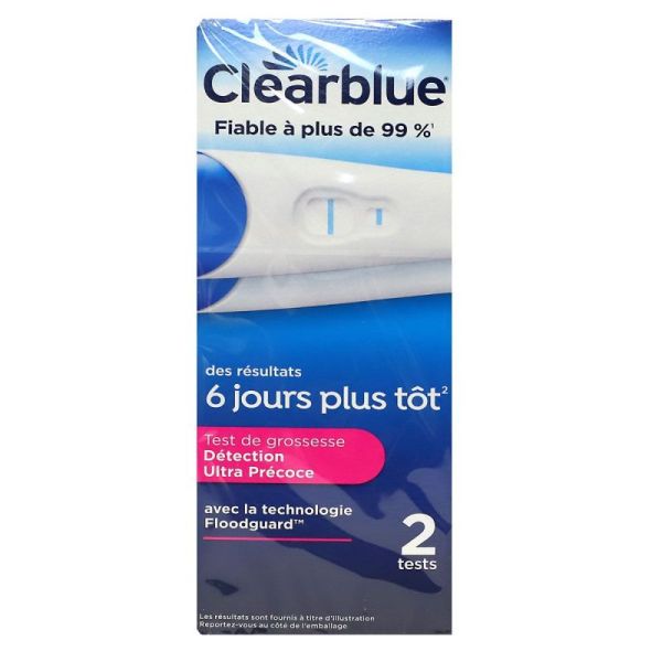 Clearblue Test De Grossesse Détection Ultra Précoce (Lot De 2)