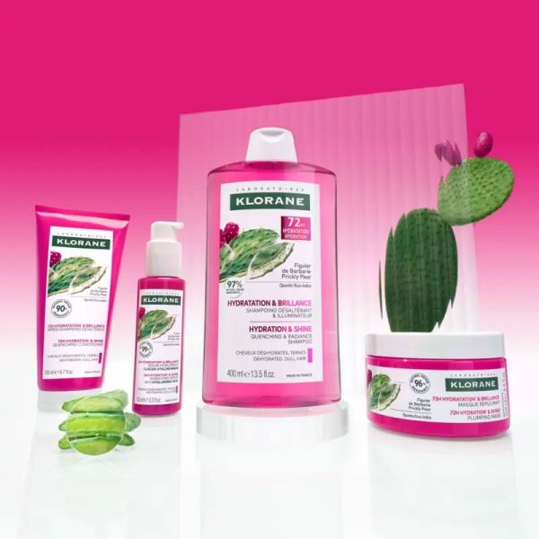 Klorane Hydratation & Brillance Shampoing désaltérant et illuminateur à la Figue de Barbarie (400 ml)