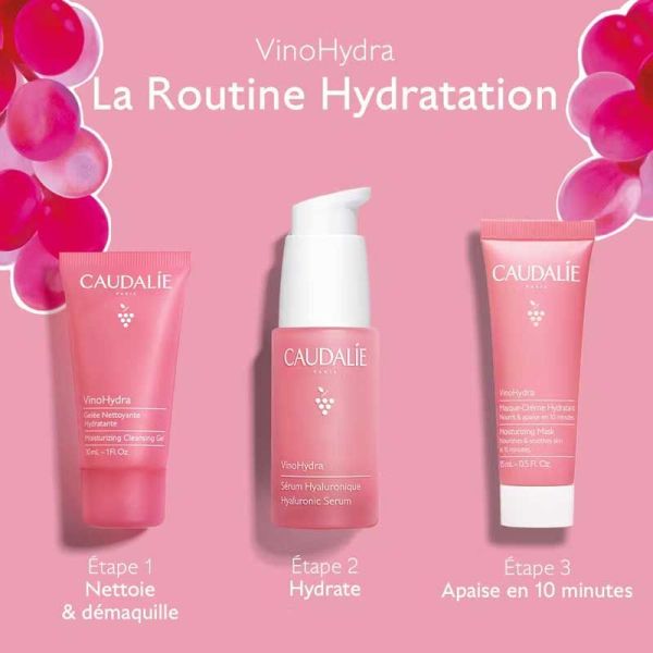 Coffret Vinohydra La Routine Hydratation Noël 2025 (sérum apaisant,gelée nettoyante, masque-crème hydratant)