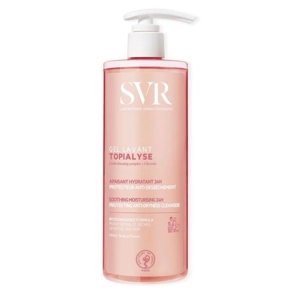 SVR Topialyse Gel Lavant apaisant hydratant 24h protecteur anti-dessèchement (1 L)