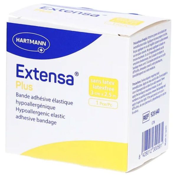 Hartmann Extensa Plus Bande adhésive élastique 3 cm x 2,5 m Blanc (Boîte de 60)
