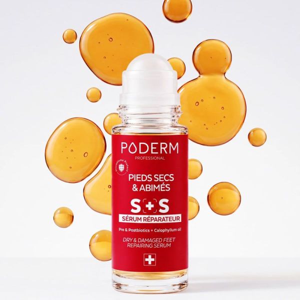Poderm Roll-On Sérum Réparateur Pieds Secs et Abîmés (50 ml)