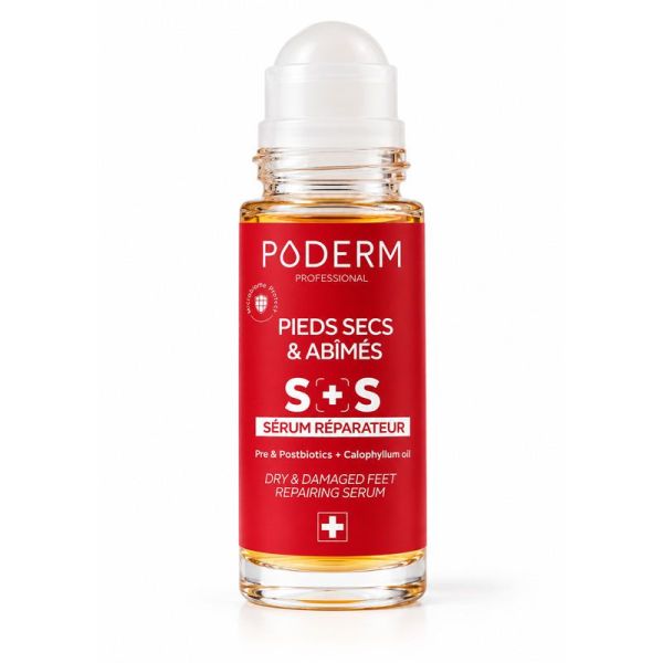 Poderm Roll-On Sérum Réparateur Pieds Secs et Abîmés (50 ml)