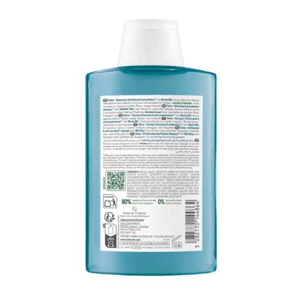 Shampoing Détox à la Menthe Aquatique Bio (400 ml)