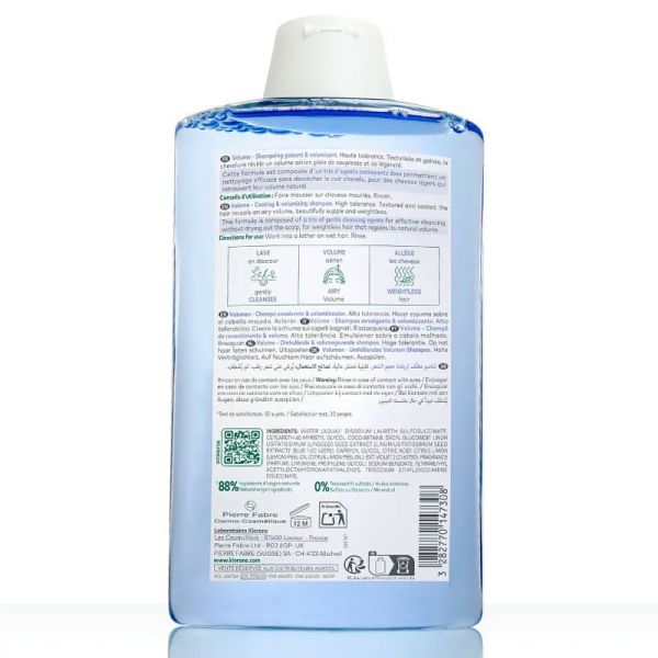 Klorane Volume Shampoing gainant et volumisant au Lin bio (400 ml)