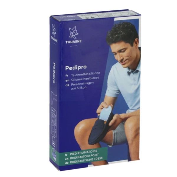 Thuasne Pedipro Talonnettes silicone pied rhumatoïde (Bleu, Taille 2)