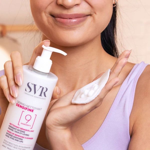 Sensifine Dermo-Nettoyant nettoyant démaquillant apaisant visage, yeux & lèvres (400 ml)