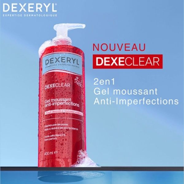 Dexeclear Gel Moussant anti-imperfections & nettoyant 2-en-1 (200 ml)