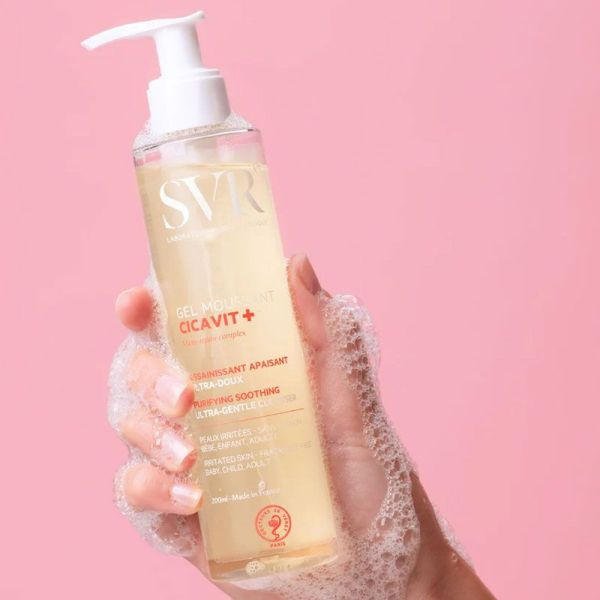 Cicavit+ Gel Moussant ultra doux pour peaux irritées, sans parfum, dès la naissance (200 ml)