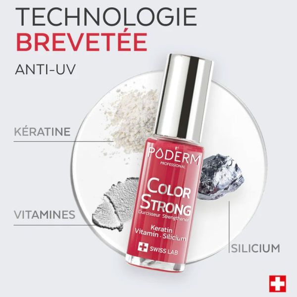 Color Strong Vernis à ongles durcisseur - couleur Rouge Rose (8 ml)