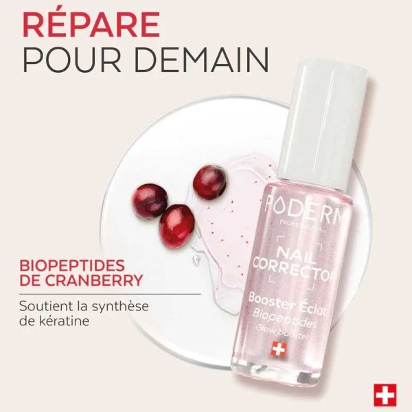 Poderm Professionnal Nail Corrector Vernis Booster d'Eclat Biopeptides (8Ml)