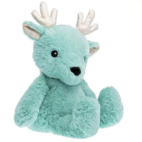 Pelucho Bouillotte sèche peluche Élan bleu aux grains de blé et fleurs de lavande