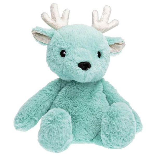 Pelucho Bouillotte sèche peluche Élan bleu aux grains de blé et fleurs de lavande