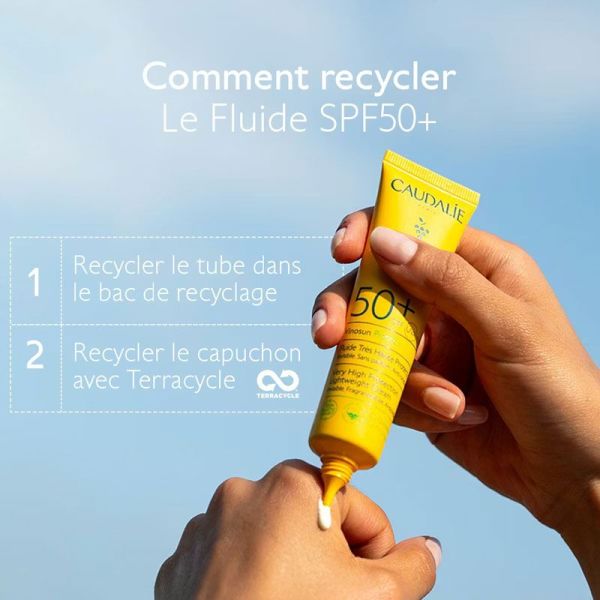 Vinosun Protect Fluide Très Haute Protection SPF50+ invisible, sans parfum, antioxydant (40 ml)
