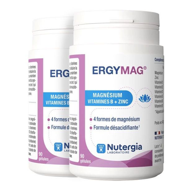 Nutergia Ergymag Magnésium Vitamines B & Zinc (Offre Éco 2x 90 gélules)
