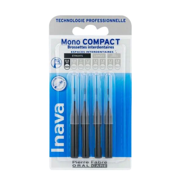 Inava MonoCompact Brossette interdentaire noire ISO 0 (x4)