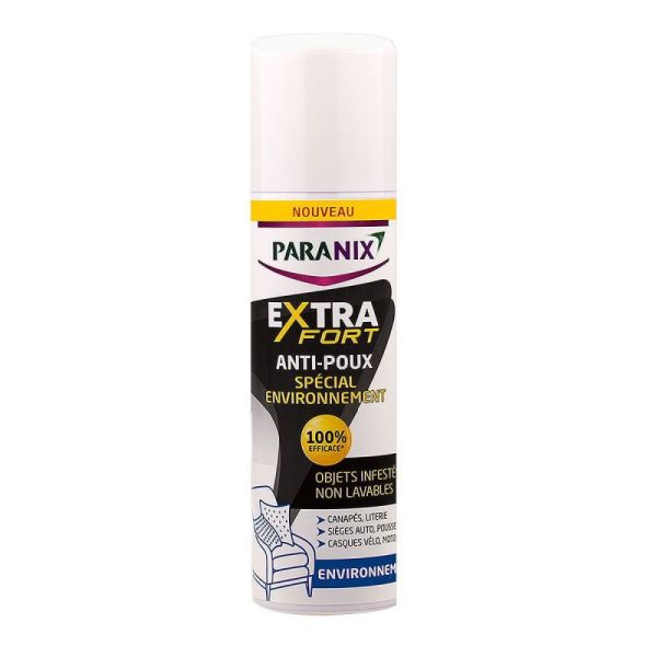 Paranix Spray Environnement Extra Fort Objets Infestés non lavables 150Ml
