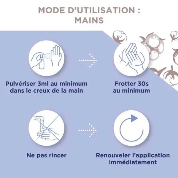 Cooper Baccide Spray anti-viral désinfectant mains & surfaces Fleur de Coton (100 ml)