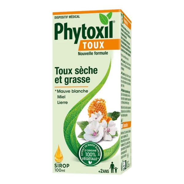 Phytoxil Toux Sirop pour toux sèche et grasse aux extraits de plante (100 ml)