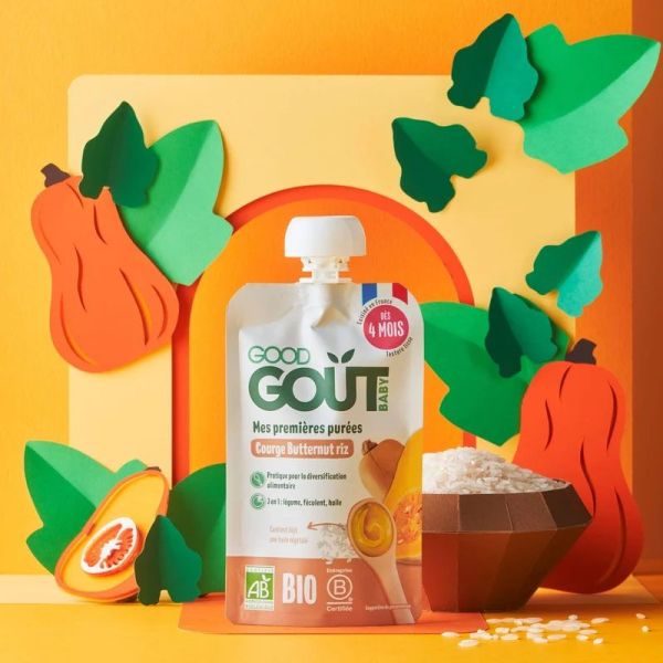 Good Goût Mes Premières Purées Couge Butternut Riz dès 4 mois (120 g)
