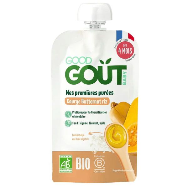 Good Goût Mes Premières Purées Couge Butternut Riz dès 4 mois (120 g)