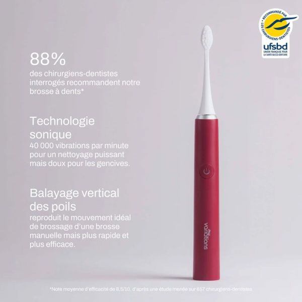 My Variations Brosse à dents électrique sonique Velvet Red édition limitée (x1)