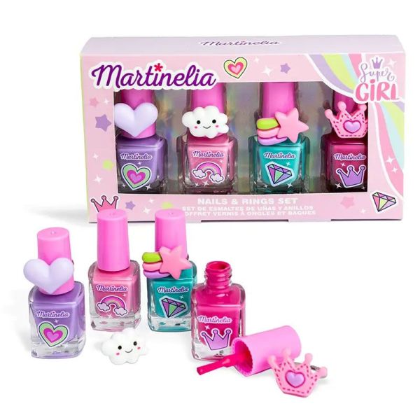 Martinelia Coffret Vernis & Bague Super Girl (coffret 4 vernis et bagues)