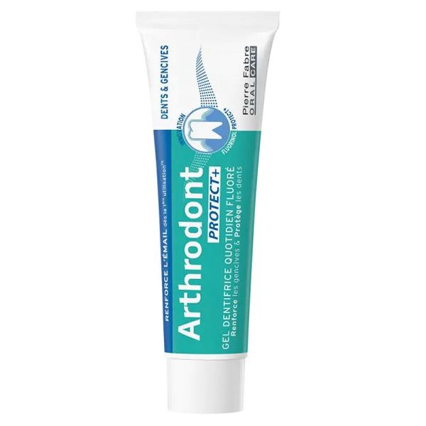 Arthrodont Protect+ Gel dentifrice quotidien fluoré, protection gencives et dents (75 ml)