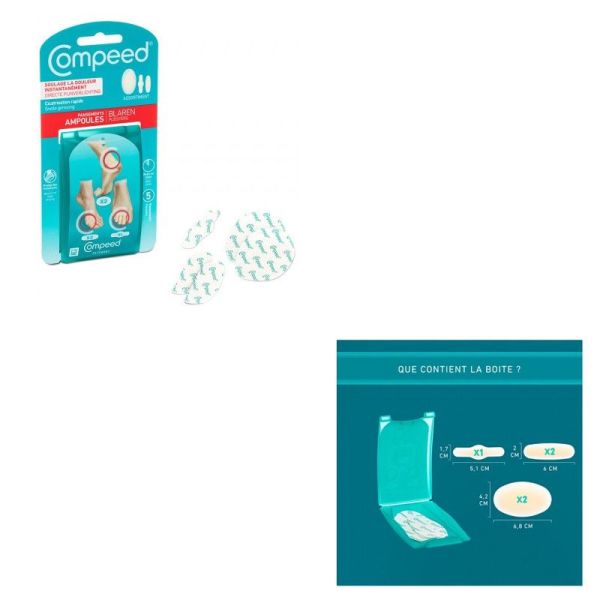 Compeed Pansements Ampoules, assortiment de 5 pansements