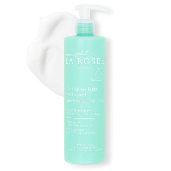 Mon Petit La Rosée Lait de Toilette Nettoyant à l'huile d'amande douce bio (400 ml)