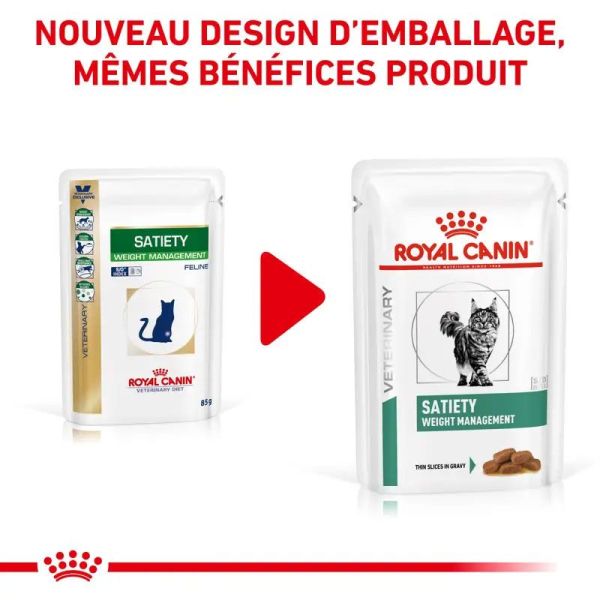 Satiety Weight Management émincé en sauce pour chat (12 x 85 g)