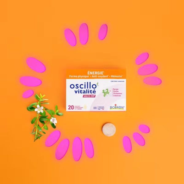Oscillo' Vitalité Adultes 50+ forme physique, anti-oxydant, mémoire (20 comprimés)
