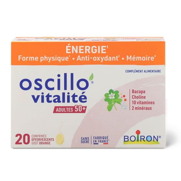 Oscillo' Vitalité Adultes 50+ forme physique, anti-oxydant, mémoire (20 comprimés)