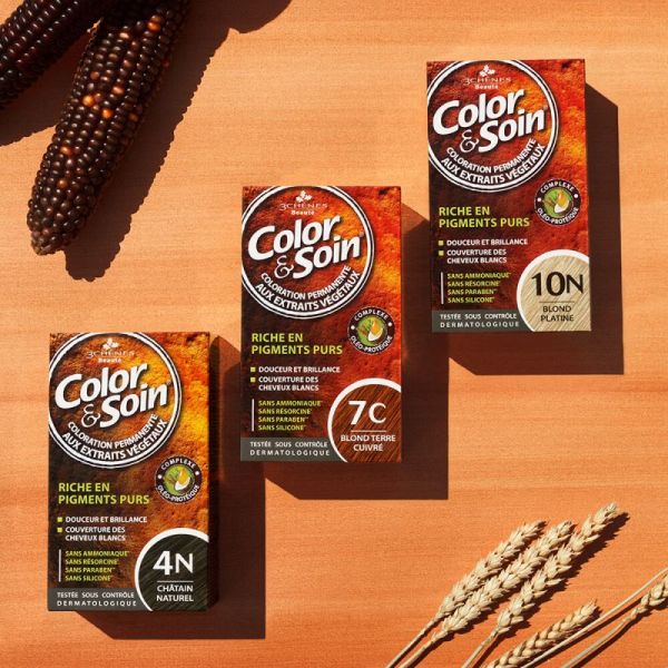 COLOR & SOIN Coloration permanente 7M Blond Acajou