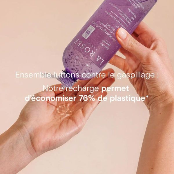 La Rosée Shampoing purifiant à la kératine végétale et au cédrat bio (recharge 400 ml)