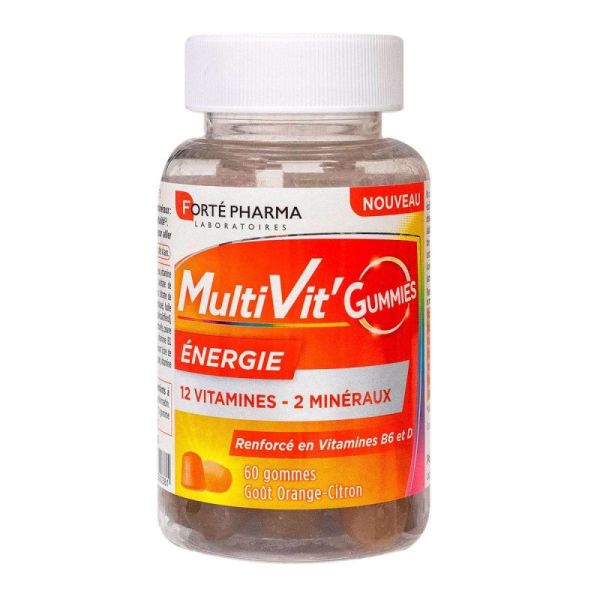 Forté Pharma Multivit'gummies Energie vitamines & minéraux (60 gommes)