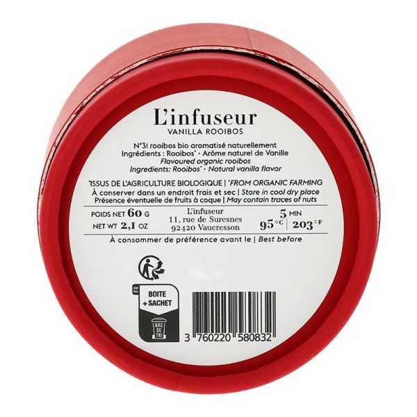 L'infuseur Thé rouge bio Rooibos Vanille n°31 (60 g)