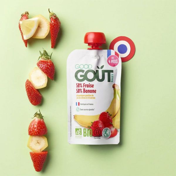 Good Goût Baby Compte Fraise Banane bio bébé dès 4 mois (120 g)
