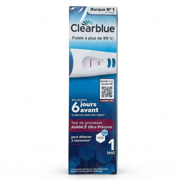 Clearblue Test de Grossesse Ultra Précoce 6 jours avant la date des règles (x2)