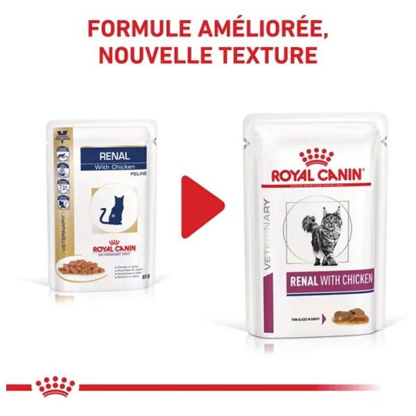 Veterinary Diet Renal pâtée pour chat au poulet (12 x 85 g)