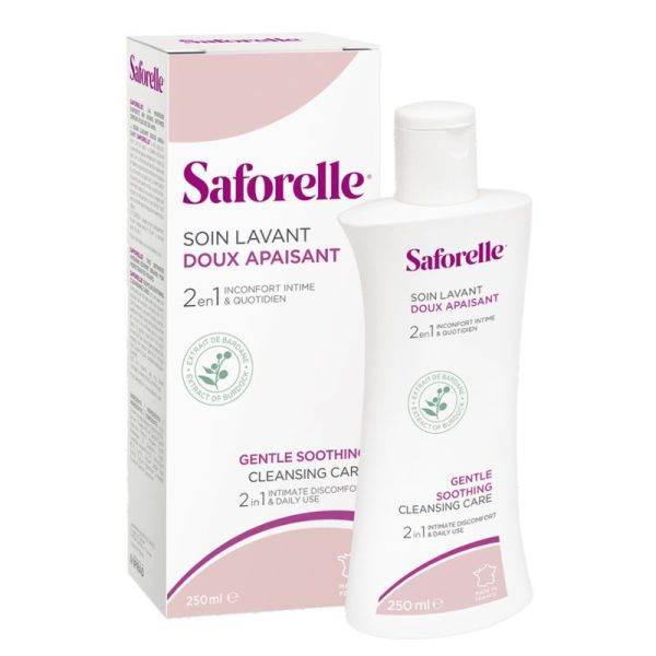 Saforelle Soin Lavant Doux Apaisant 2-en-1 Inconfort intime & quotidien (250 ml)